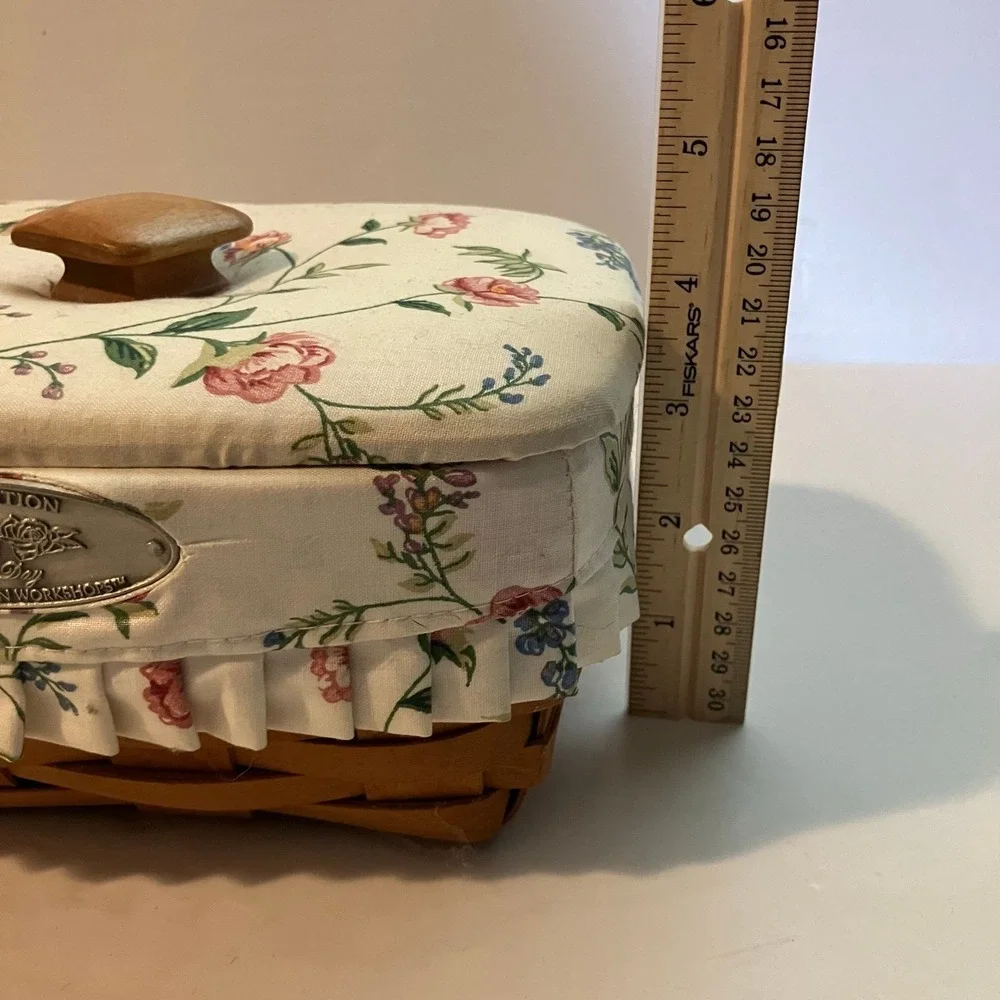 Henn Workshops Special‎ Edition Mother's Day floral lined vanity basket w/ lid